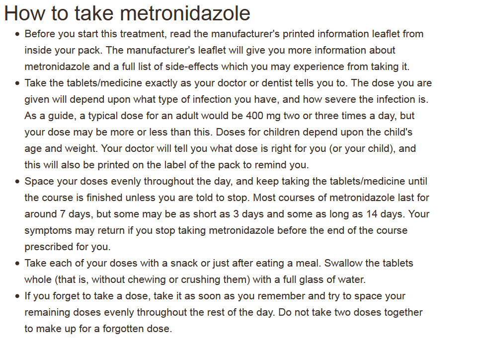 All you need to know about Metronidazole is the instructions for use, availability, price and where to buy online at an online pharmacy.